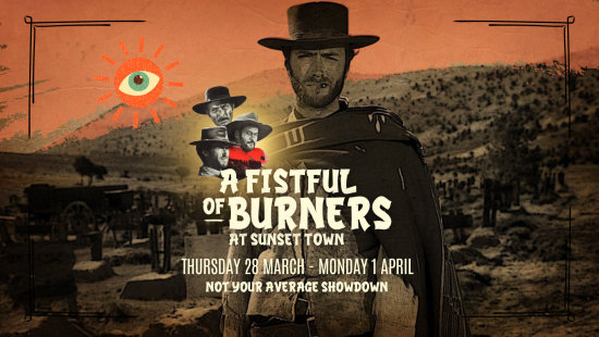 A Fistful of Burners at Sunset Town