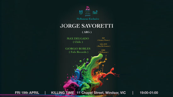 JORGE SAVORETTI  (ARG) FRI 19 April  EXCLUSIVE SHOW IN MELBOURNE
